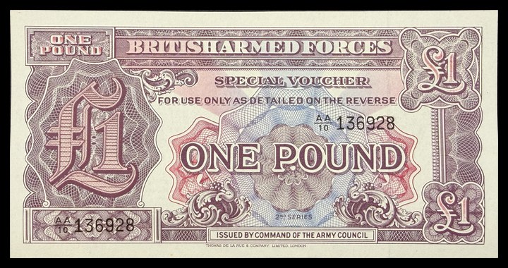 United Kingdom 5 New Pence / 1 Pound, specimen 592