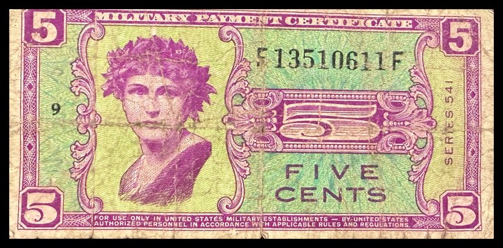 United States 5 cents, specimen 601