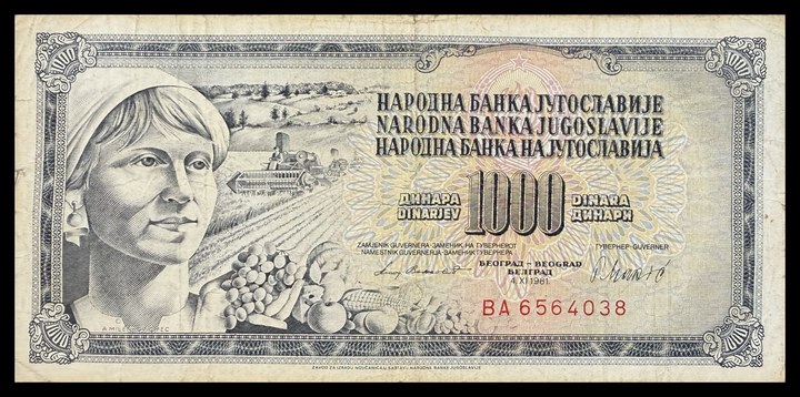 Yugoslavia 10000, specimen 650