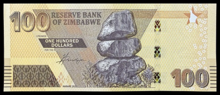 Zambia 10 Kwacha (front) / 100 Dollars (back), specimen 658