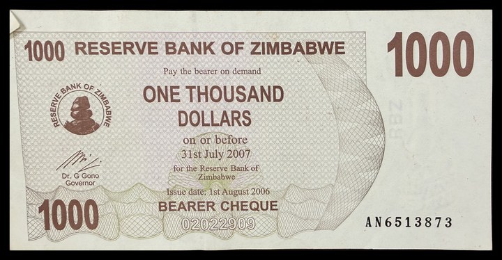 Zimbabwe 50000 Dollars, specimen 680