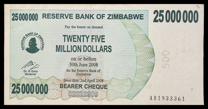 Zimbabwe 25000000, specimen 686