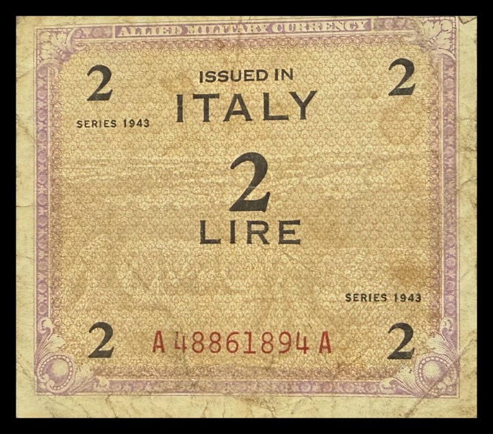 Italy 2 Lire, specimen 717