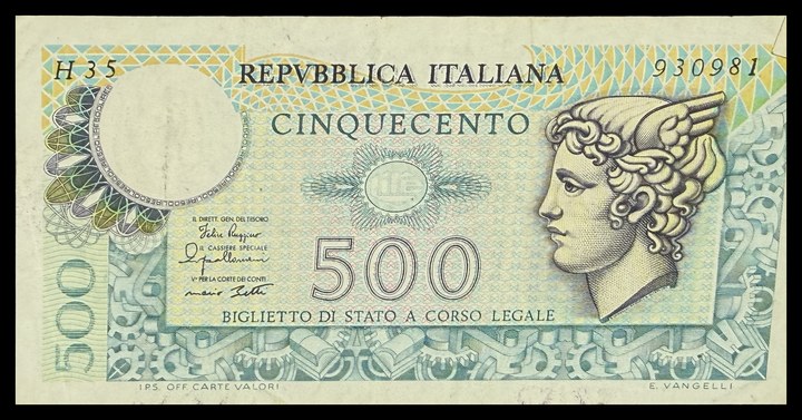Italy 1000 Lire, specimen 719