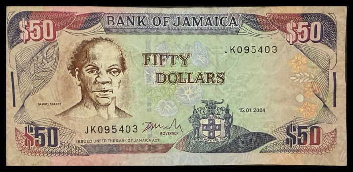 Jamaica 50 Dollars, specimen 724