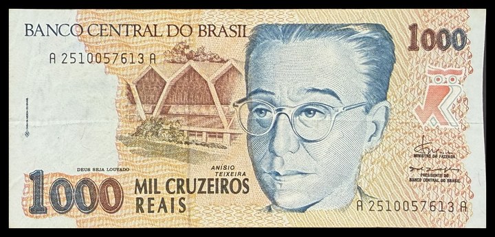 Brazil 1000 Cruzeiros Reais, specimen 81