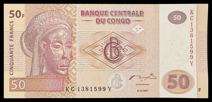Dem. Rep. Congo 50 Francs, specimen 133