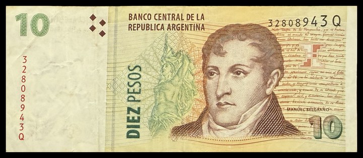 Argentina 10 Pesos, specimen 20
