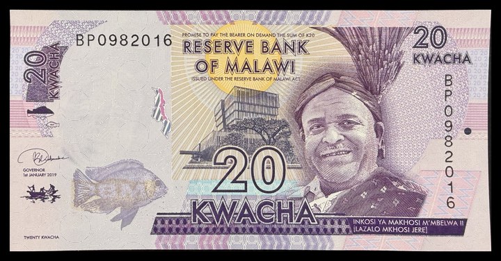 Malawi 20 Kwacha, specimen 345