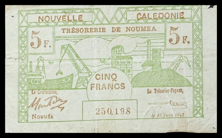 New Caledonia 50 centimes, specimen 415