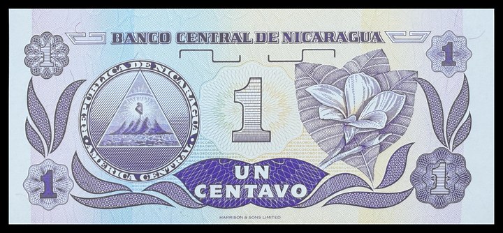 Nicaragua 5 Centavos de Córdoba, specimen 418