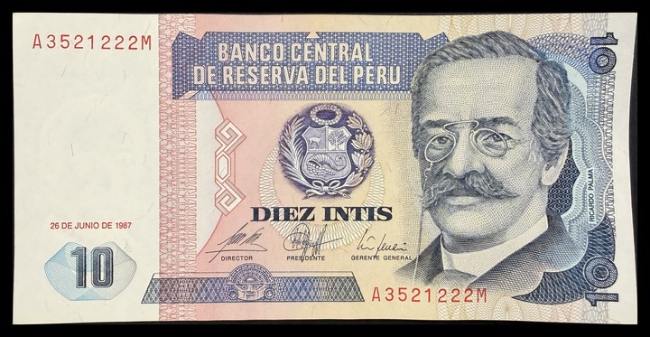 Peru 1000 Intis, specimen 449